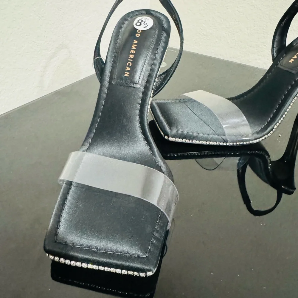 Good American Black Stiletto Heels - Picture 3 of 4